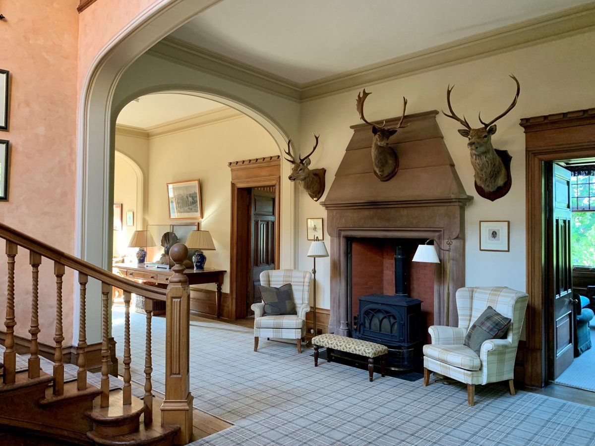 Dungarthill House - toasty wood burning stove in hallway